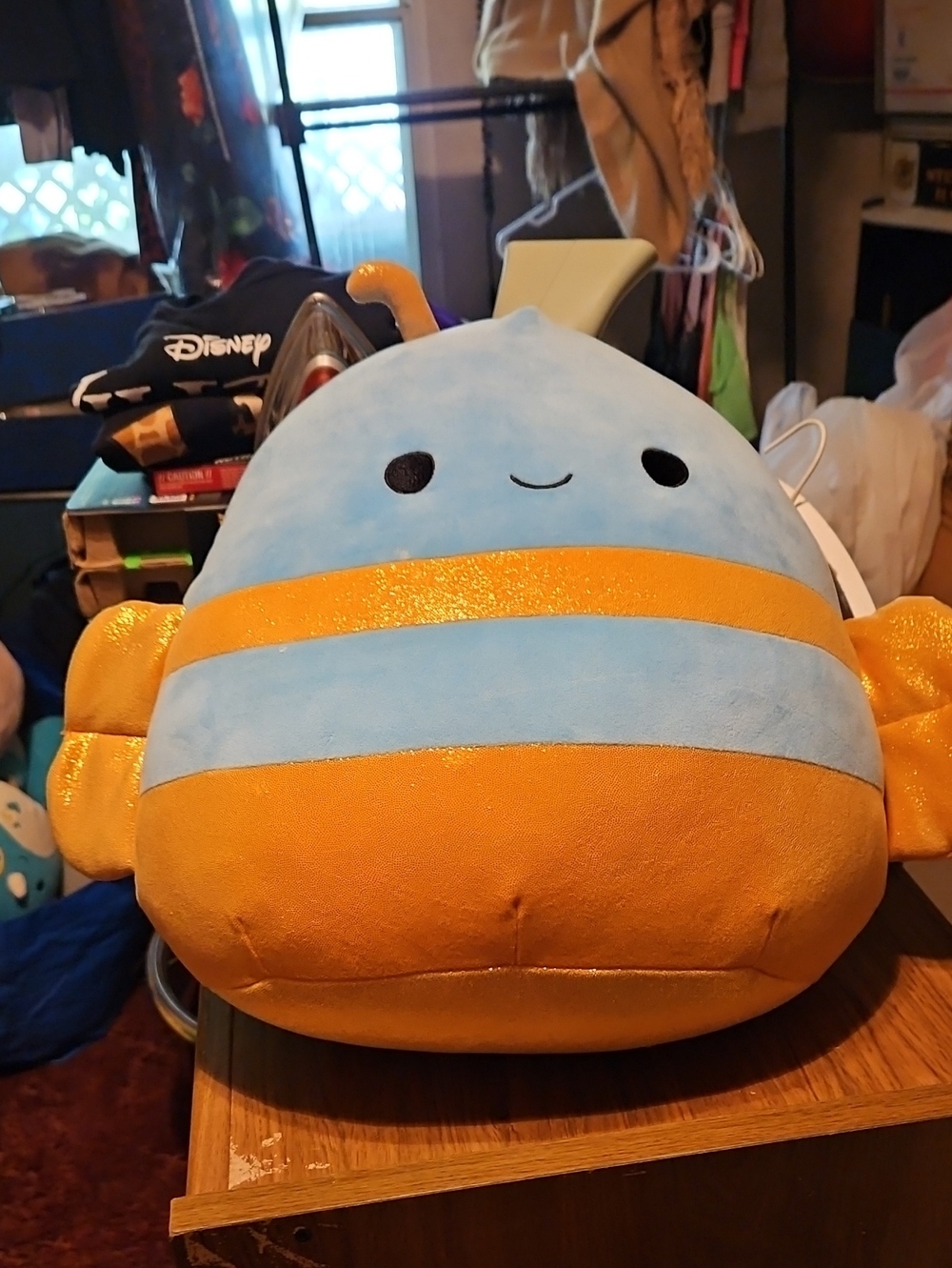 Squishmallows Blue and Orange Bee Plush